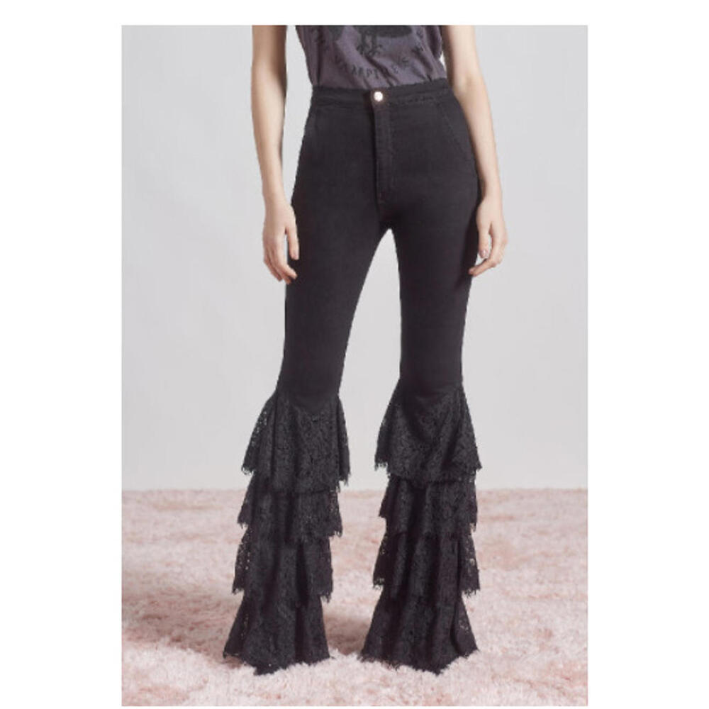 Current Elliott X The Vampires Wife Black Jeans, NWT, Size 24, Retail $428.00. - Picture 2 of 6
